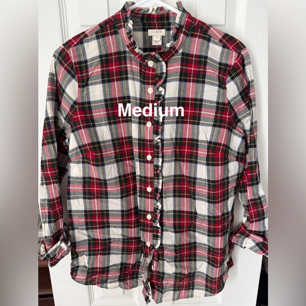 J.Crew Ruffle Blouse - Medium